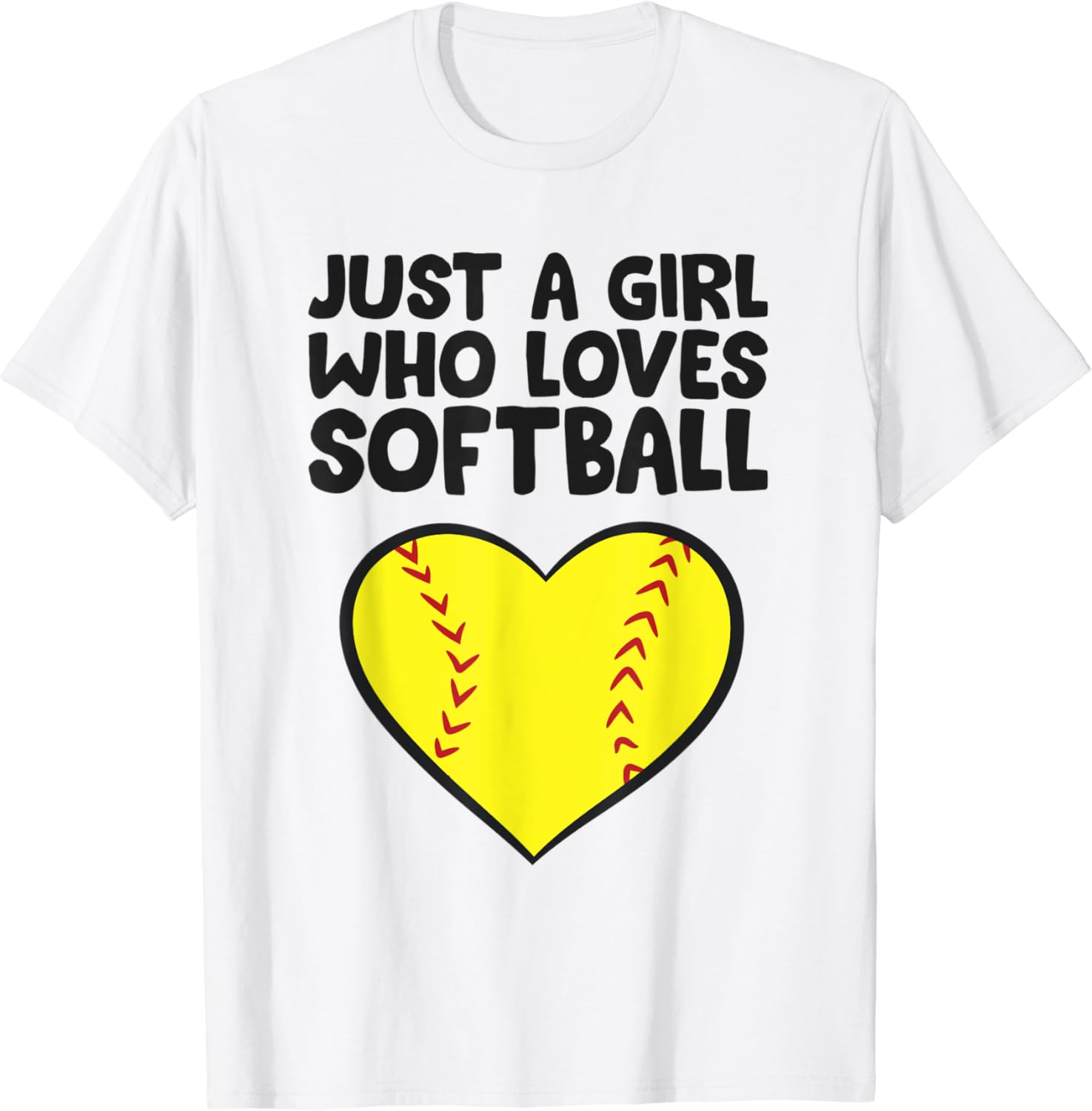 Just a Girl Who Loves Softball Funny Softball TShirt Amazon.co.uk